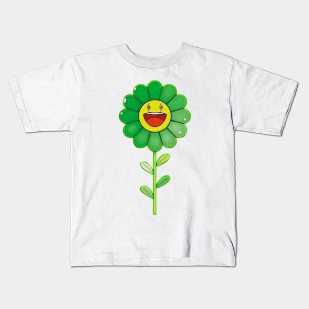 smile flower Kids T-Shirt by sigitakagami